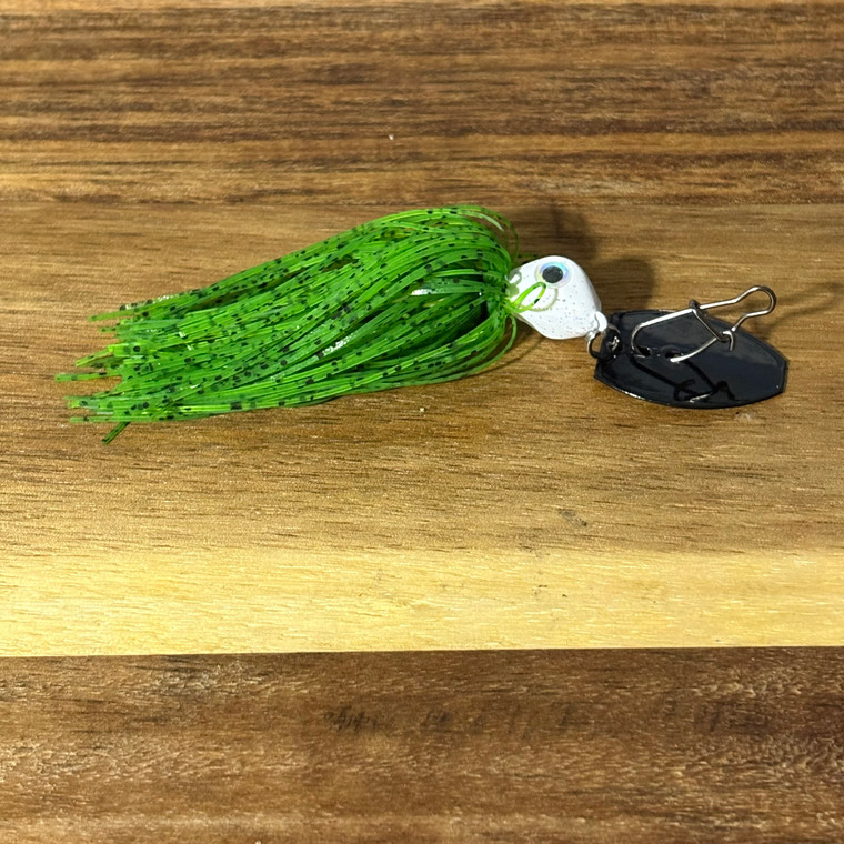 1/2 oz bladed jig white head