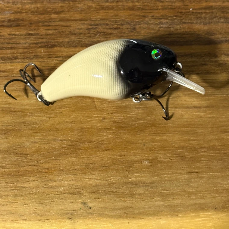 Blind Squirrel Baits hand painted square bill crankbait in our boneyard pattern.