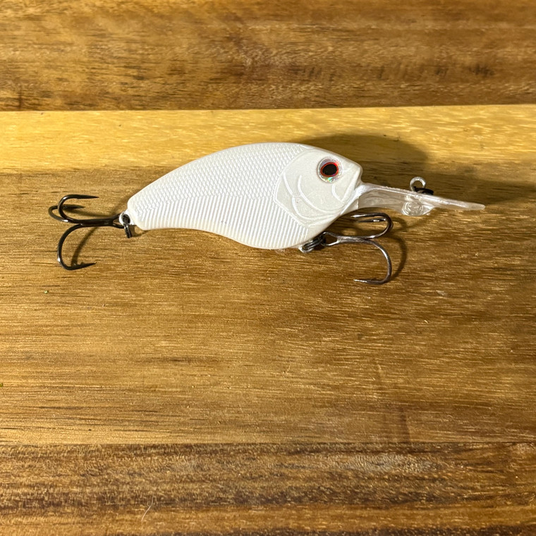 Blind Squirrel Baits hand painted deep diving crankbait in our pearl paint pattern