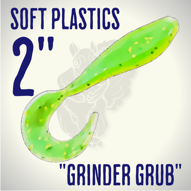 Blind Squirrel Baits 2" "Grinder Grub" Crappie and Panfish Grub