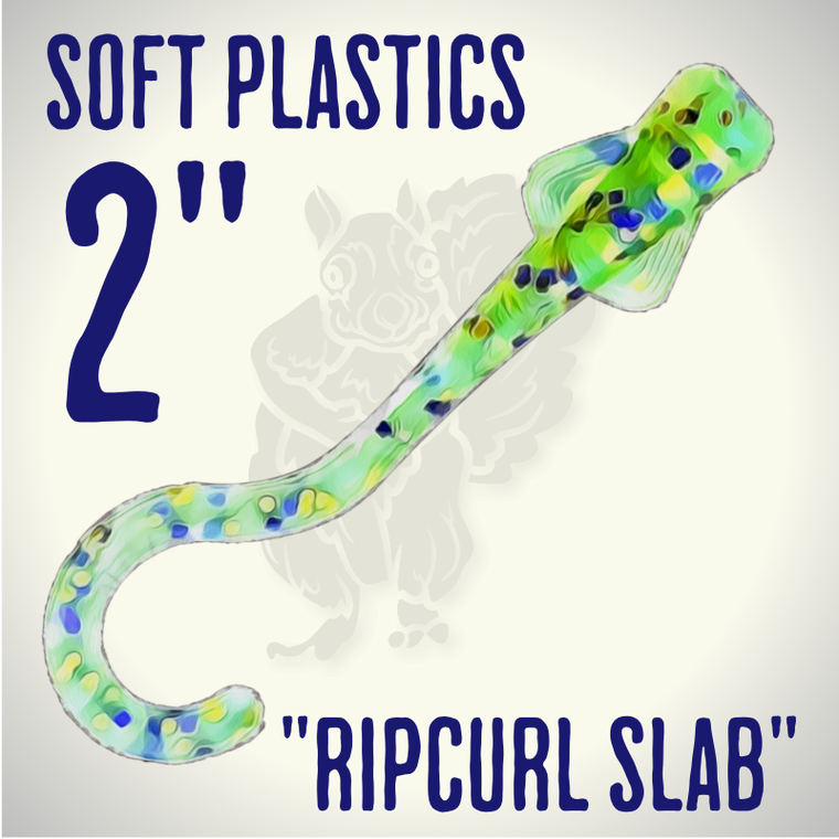 Blind Squirrel Baits 2" "Ripcurl Slab" Crappie and Panfish Curly Tail Slab Smasher