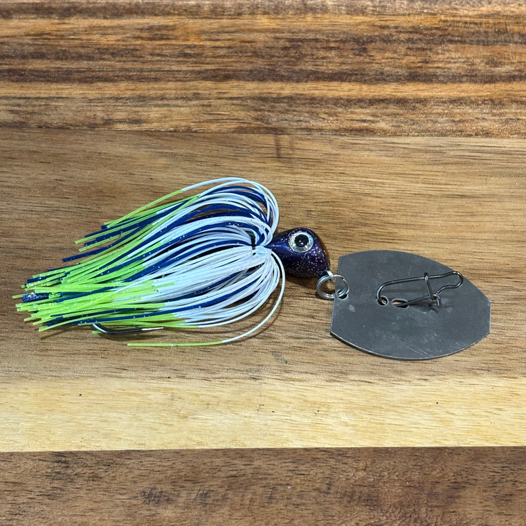 3/4 oz Chartreuse Blue Oversize Bladed Jig