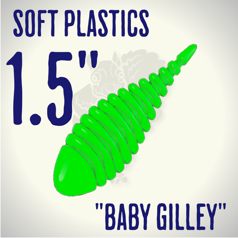 Blind Squirrel Baits "Baby Gilley" 1.5 Inch Soft Plastic Crappie Bait Blind Squirrel Baits "Baby Gilley" 1.5 Inch Soft Plastic Crappie Bait