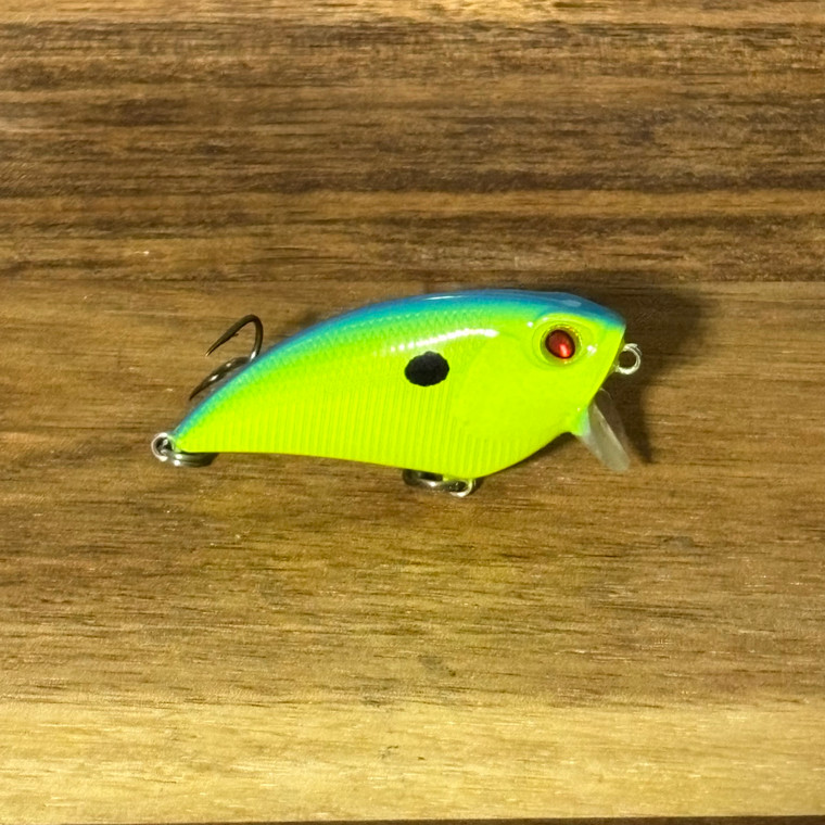 Shallow Diving Flat Side Crankbait (Blue/Chartreuse)