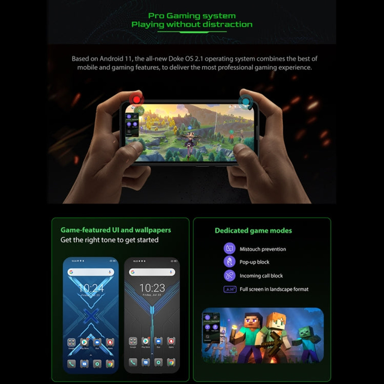 Blackview BL5000 5G Game Rugged Phone, 8GB+128GB, 5G(Black)