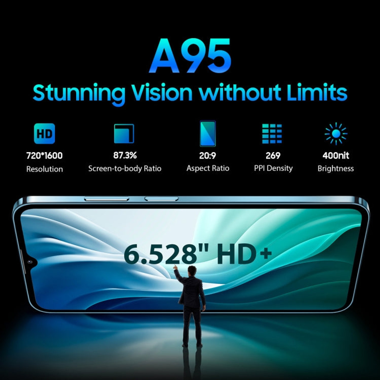 Blackview A95, 8GB+128GB (Ocean Blue)