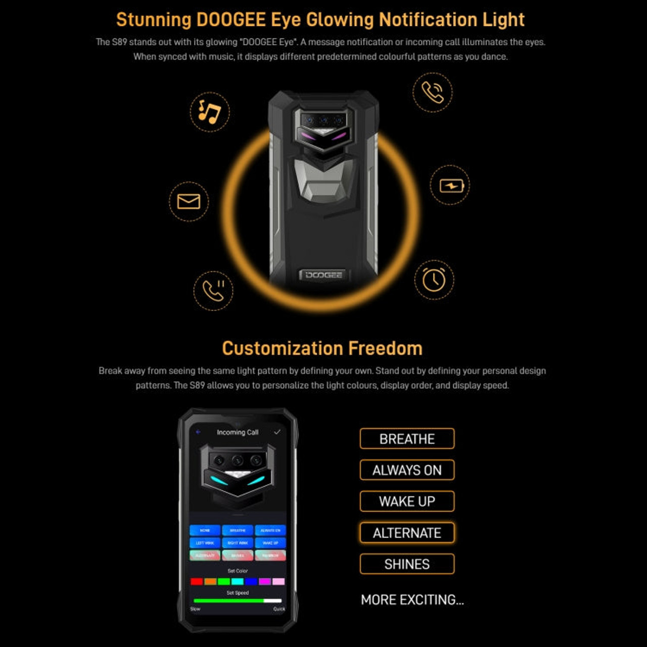 DOOGEE S89 Rugged Phone, Night Vision Camera 8GB+128GB