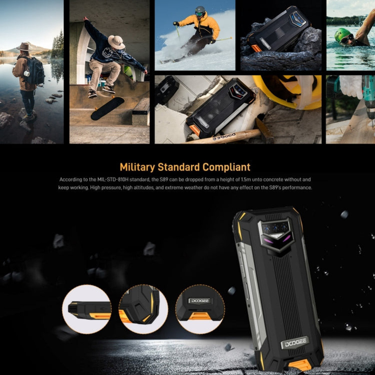 DOOGEE S89 Pro Rugged Phone, Night Vision Camera 8GB+256GB