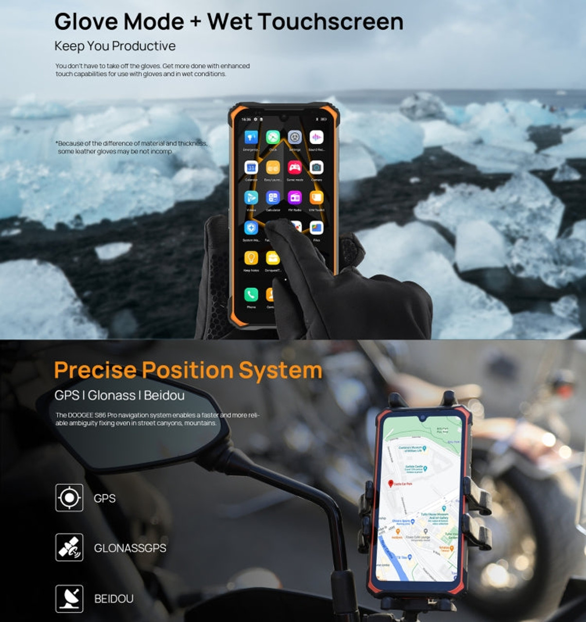 DOOGEE S86 Pro Rugged Phone, Forehead Thermometer, 8GB+128GB