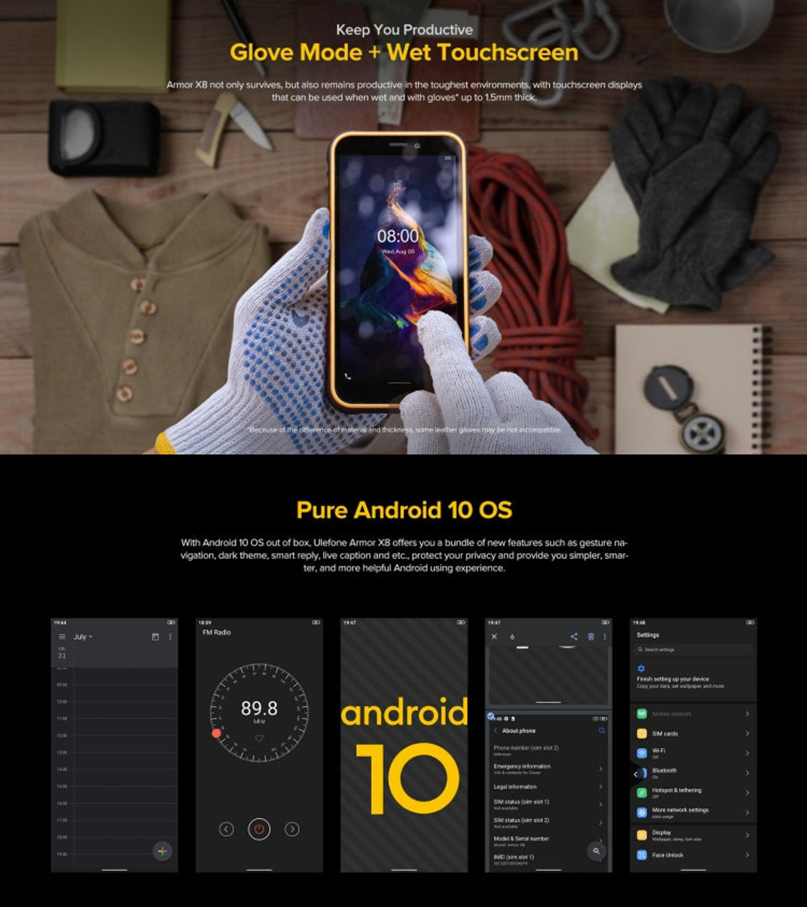 Ulefone Armor X8 Rugged Phone,  4GB+64GB
