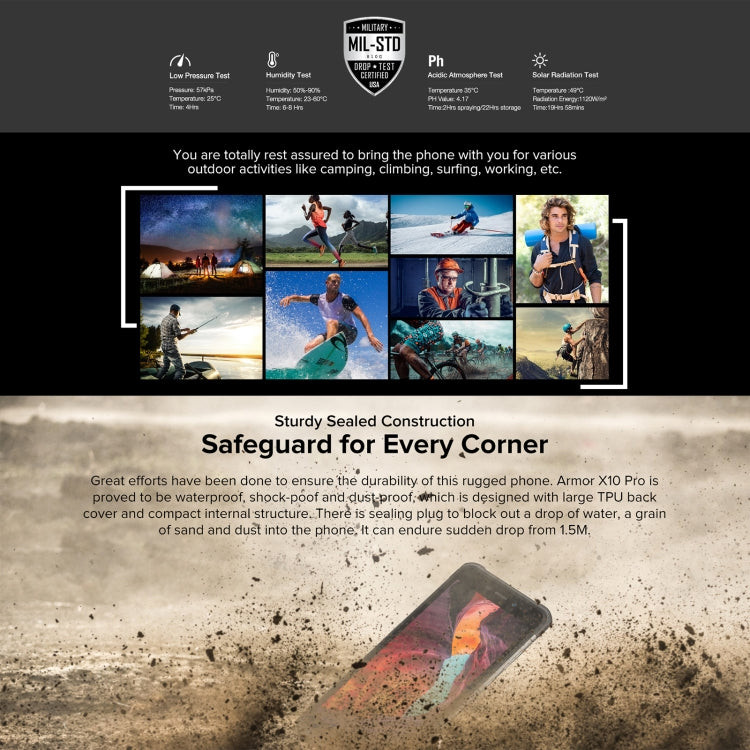 Ulefone Armor X10 Pro Rugged Phone, 4GB+64GB