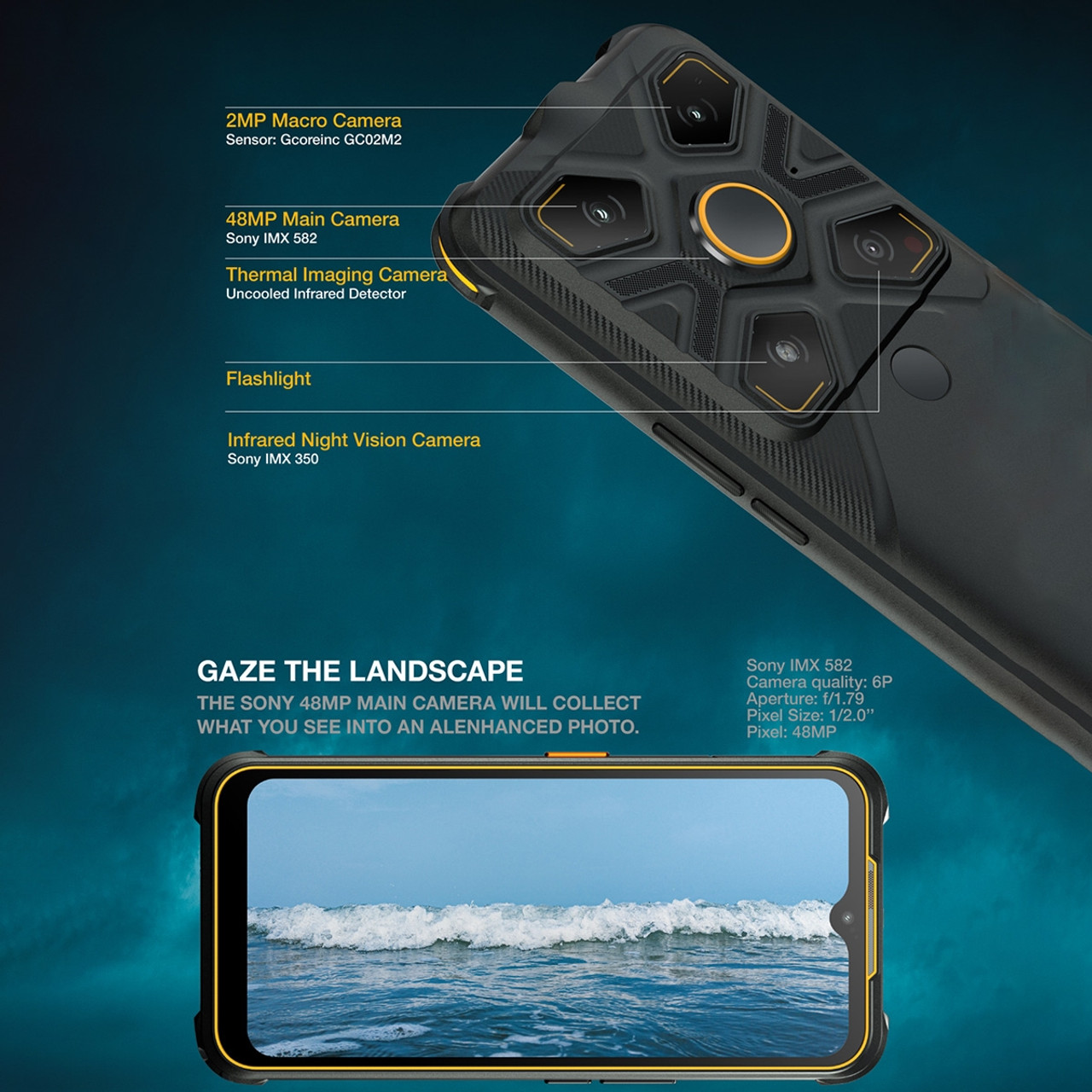 AGM Glory G1S US Version 5G Rugged Phone, Night Vision Camera + Thermal Imaging Camera, 8GB+128GB