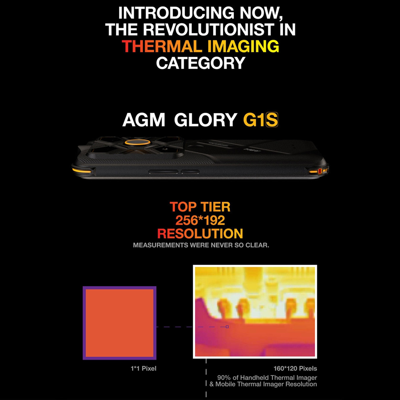 AGM Glory G1S EU Version 5G Rugged Phone, Night Vision Camera + Thermal Imaging Camera, 8GB+128GB