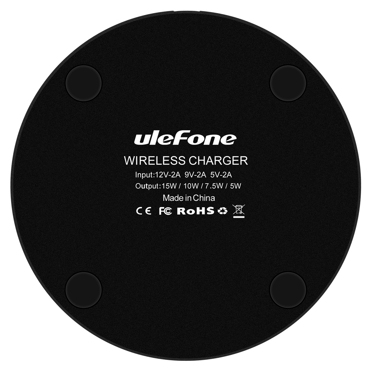 Ulefone UF005 15W Round Fast Charging Qi Wireless Charger(Black)