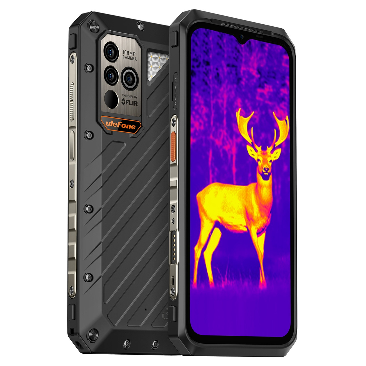 Ulefone Power Armor 18T 5G Rugged Smartphone with Thermal Imaging Camera,  108MP Main Rear Camera + 32MP Front Camera, 9600mAh Big Battery, 17GB+256GB