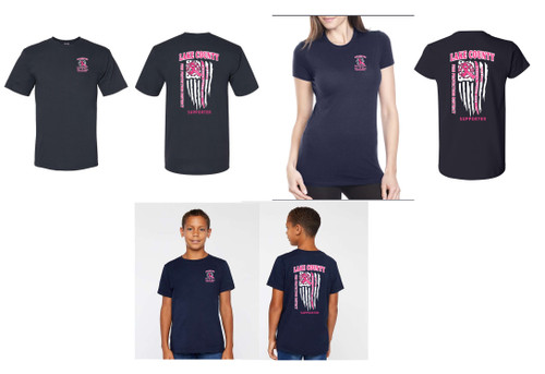 LCFPD Breast Cancer Awareness Supporter Tee-NAVY (AVAILABLE TO PUBLIC)