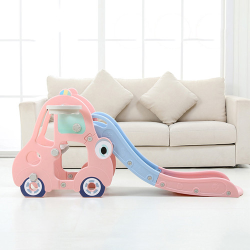 Small Car slide with Basketball Hoop ( PINK)