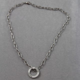 Music Message Ring on Steel Chain Necklace
