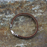 Braided Cord Bracelet With Sterling Hardware