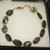 Man's Bracelet of Faceted Mica Stone with Gold Vermeil Accents