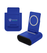Duet Wireless Charger With Speaker & Phone Stand - Full Color Imprint Duet Wireless Charger With Speaker & Phone Stand - Full Color Imprint