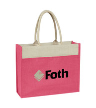 Jute Tote Bag With Front Pocket