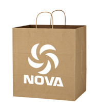 Kraft Paper Brown Shopping Bag - 14 inch x 15 inch