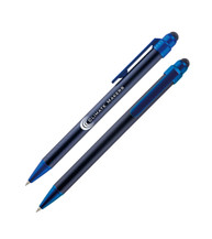 Custom Lavon Matte Black Barrel Pen With Stylus