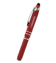 Lexi Soft Touch Lighted Tip Pen with Stylus - Full Colour Imprint