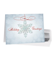 Shimmering Snowflake Ornament Christmas Card