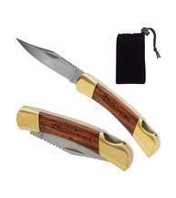 Custom Rosewood Pocket Knife (Gold)