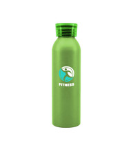 20 oz. Aluminum Bottle with Silicone Carrying Strap 2 Colour Imprint