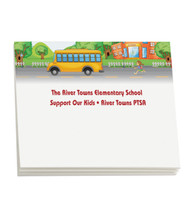 Sticky Note Pads - School Bus 4&quot; x 3&quot; (25 sheets)