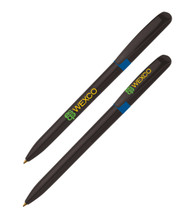 Pivo Black Promotional Pen with Colour Ring