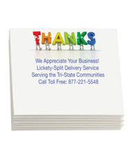 Sticky Note Pads - Thanks - 4" x 3" - (100 sheets)