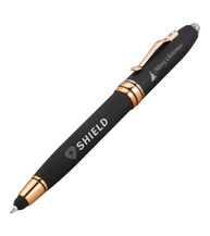 Royale Tech Soft Touch Triple Function Copper Pen with Merry Christmas Royale Tech Soft Touch Triple Function Copper Pen with Merry Christmas