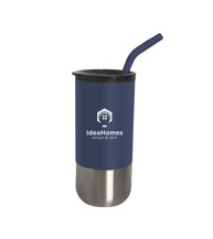 18 oz. Olympia Insulated Tumbler with Straw - Screen Print