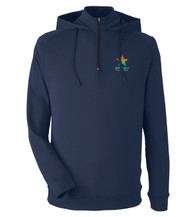 Swannies Golf Unisex Vandyke Quarter-Zip Hooded Sweatshirt - Embroidery