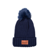Leeman Knit Beanie With Fur Pom Pom Leeman Knit Beanie With Fur Pom Pom