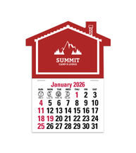 2-Color Stick Up Grid, English (13-Month) House Shape 2026 2-Color Stick Up Grid, English (13-Month) House Shape 2026