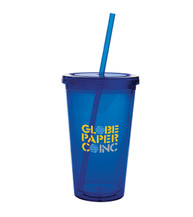 18 Oz. Double Wall Acrylic Tumbler- Front only - Full Color Imprint