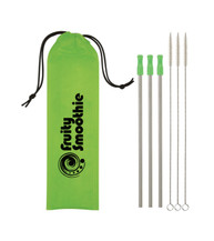 3- pack Stainless Steel Straw Kit