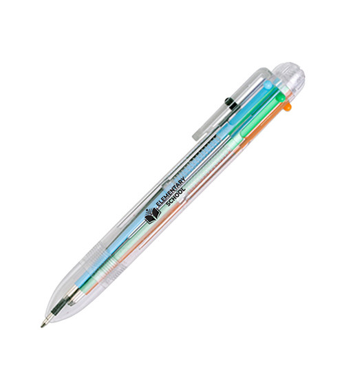 Six Color Pen with Clear Tube