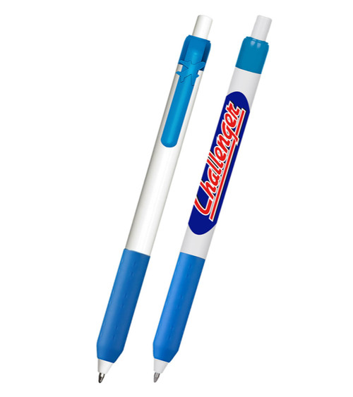 Alamo White Barrel Pen  with Airplane Clip