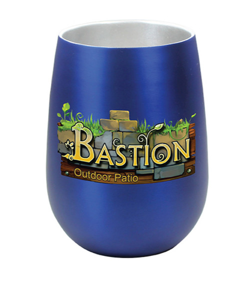 12 oz. Halcyon® Stainless Steel Wine Glass - Full Color Imprint