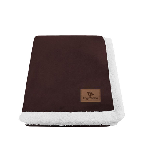 Original Lambswool Throw with Tan Patch