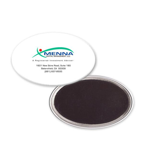 Oval Button Magnet - 1.75" x 2.75"