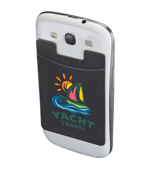 RFID Leatherette Cell Wallet - Full Color Imprint