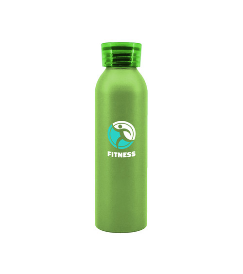 20 oz. Aluminum Bottle with Silicone Carrying Strap - 2 Color Imprint