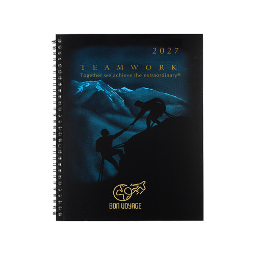 Teamwork Mountains Spiral Bound Date Log Calendar